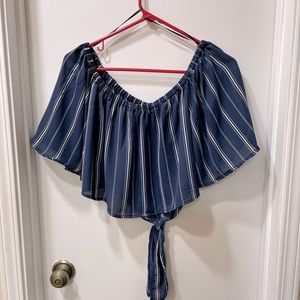 Love Tree Off the Shoulder Crop Blouse